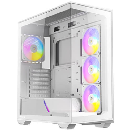 Antec C3 ARGB - White, Mid Tower, ATX/Micro-ATX/ITX, 270° Tempered Glass, USB-C, 4× PWM ARGB Fans, 360mm Radiator, 2Yr Wty