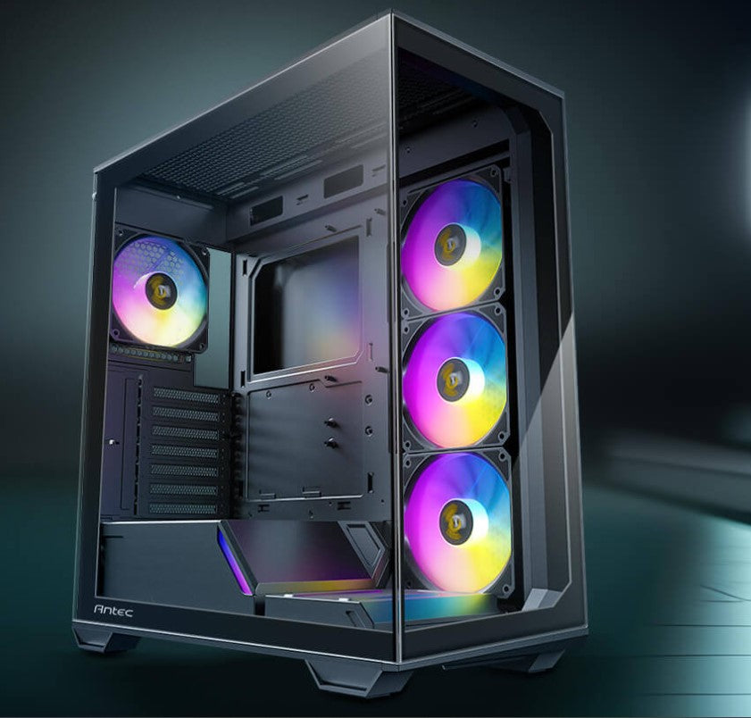 Antec C3 ARGB - Black, Mid Tower, ATX/Micro-ATX/ITX, 270° Tempered Glass, USB-C, 4× PWM ARGB Fans, 360mm Radiator, 2Yr Wty