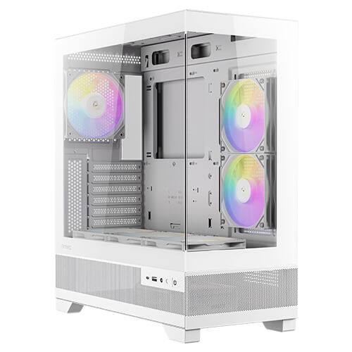 Antec CX700 ARGB - White, Mid Tower, ATX/Micro-ATX/ITX, 270° Tempered Glass, USB-C, 3× ARGB PWM Fans, 360mm Radiator, 1Yr Wty