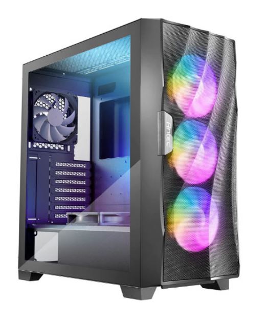 Antec DF700 FLUX Wave Mesh Front, 5x pre-installed (3x ARGB Fan, 1x Rear, PSU Shell (Reverse Fan), GPU 405mm, PSU 205mm, ATX Gaming Case