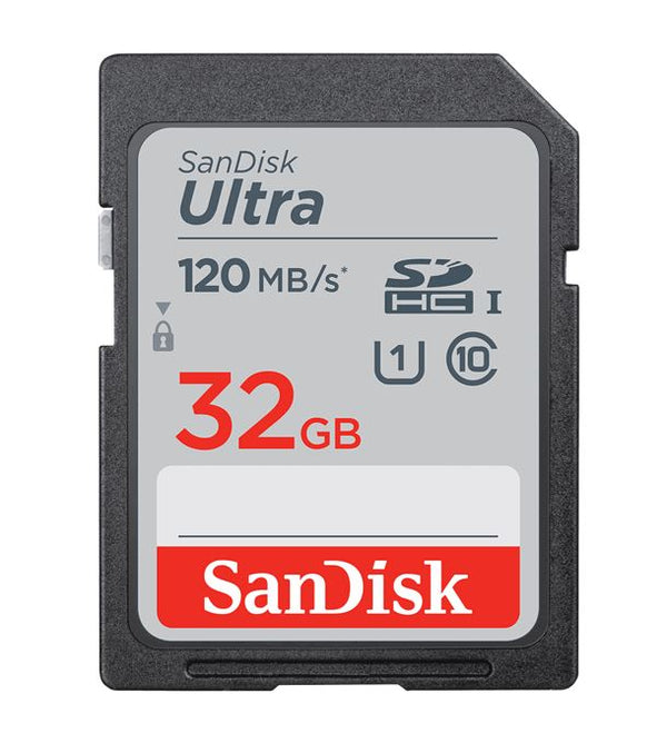 SanDisk Ultra 32GB SDHC SDXC UHS-I Memory Card 120MB/s Full HD Class 10 Speed Shock Proof Temperature Proof Water Proof X-ray Proof (EOL)