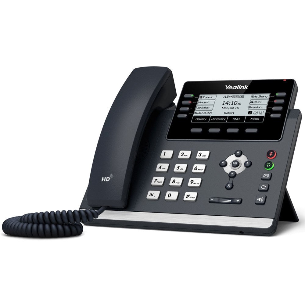 *LS Yealink T43U 12 Line IP phone, 3.7' 360x160 pixel Graphical LCD with backlight, Dual USB Ports, POE Support, Wall Mountable, ( T42S ), 3.7' screen