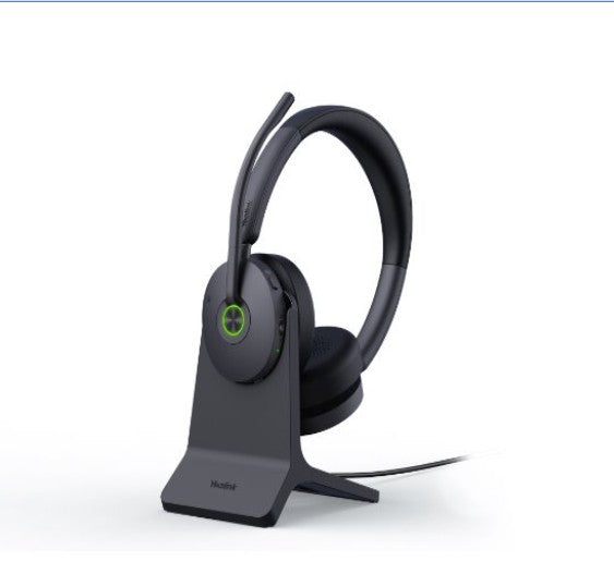 Yealink WH68 Hybrid with Charging Stand DECT & Bluetooth Wireless Technology, 4-Mic Hybrid ANC, 4-Mic Noise Cancellation, All-Day-Wearing Comfort