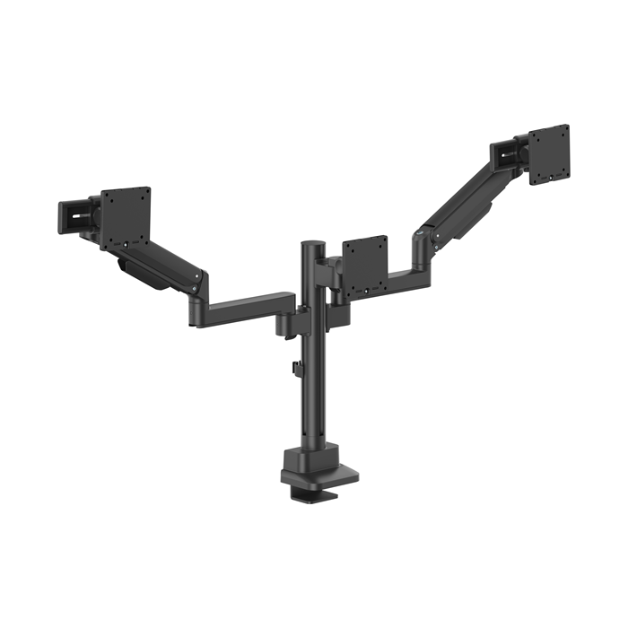 Brateck Modular Mechanical Spring Triple Monitor Arm with Sliders 17'-27' Monitor Weight Capacity (per flat screen):11kg, VESA: 75x75,100x100