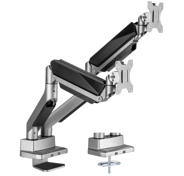 mbeat® activiva Heavy Duty Dual Monitor Screen Gas Spring Monitor Arm Support:For monitors 17'-35’’, each up to15kg. Integrated 180° Rotation