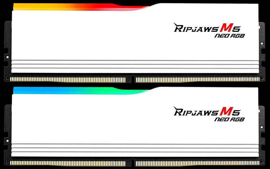 G.SKILL F5-6000J3636F16GX2-RM5NRW 32GB (2 x 16GB)/ DDR5 6000 MT/s / Timings 36-36-36-96/ Voltage 1.35 V/ Ripjaws M5 Neo/EXPO/XMP 3.0