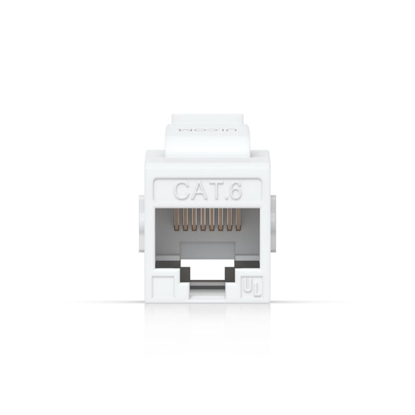 Ubiquiti Cat6 Keystone Coupler, 12-Pack, White, Pass-Through Cat6 Keystone Coupler For Connecting Pre-Terminated Ethernet Cables Seamlessly.
