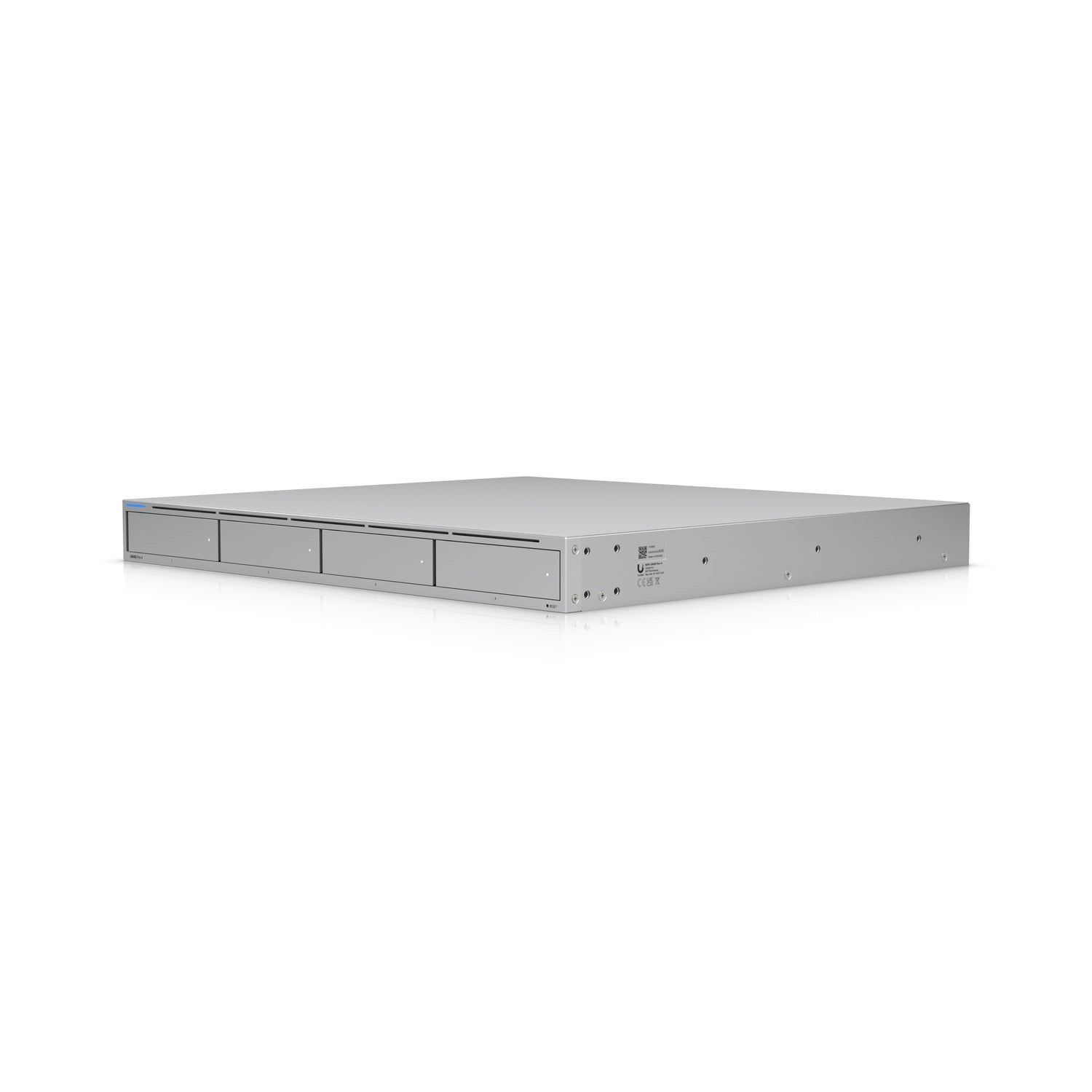 Ubiquiti UNAS Pro 4, 1U Rack-Mount NAS(4) 2.5/3.5'HDD Bays(2) M.2NVMe SSD, Fast Access, Low Latency, High-Availability 10Gbps,Large Storage
