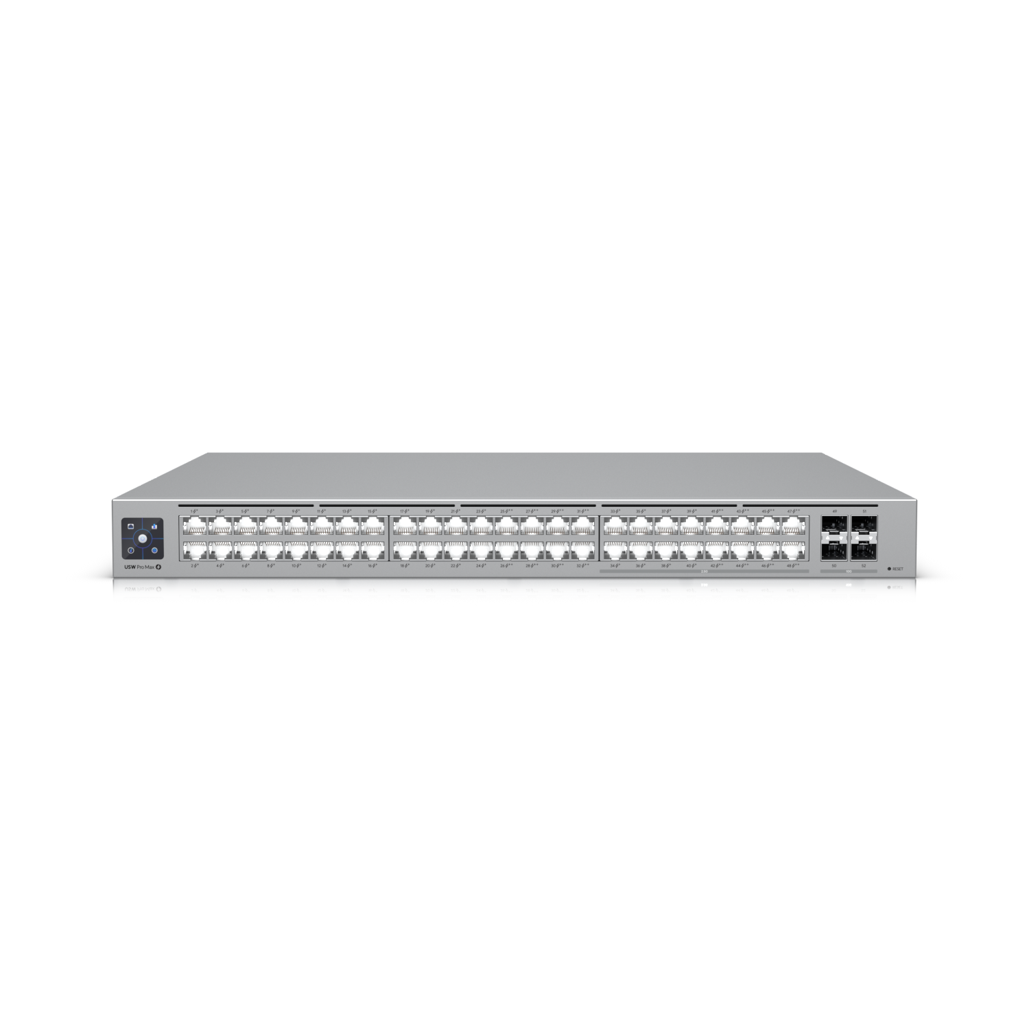 Ubiquiti UniFi Network, Switch, 48-Port, POE 720W, (16) 2.5 GbE ports, 8 PoE+, 8 PoE++, (4) 10G SFP+ Ports, Layer3, Rack Mount,