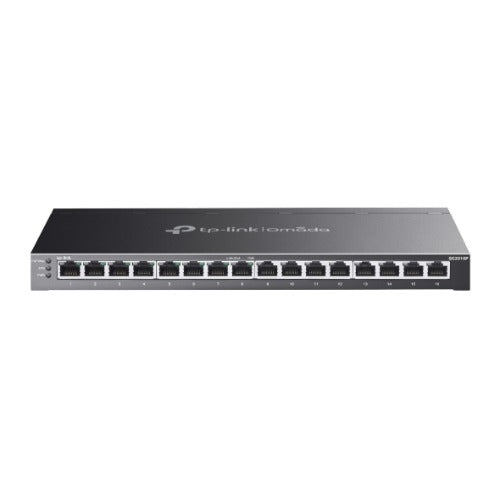 TP-Link SG2016P Omada 16-Port Gigabit Smart Switch with 8-Port PoE+ , Integration with Omada SDN Controller, Static Routing, 802.1Q VLAN, STP/RSTP/MST