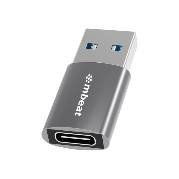 mbeat® Elite USB 3.0 (Male) to USB-C (Female) Adapter - Converts USB-C device to Any Computers, Laptops with USB-A port, USB 3.0 5Gbps - Space Grey