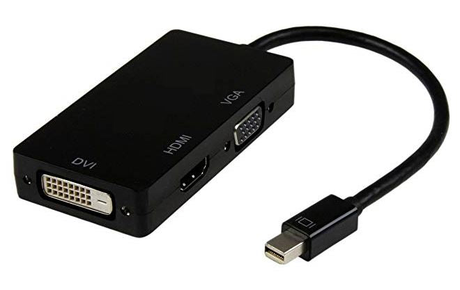 8ware 3 in1 Thunderbolt Mini DP DisplayPort to HDMI DVI VGA Hub Adapter Converter Cable