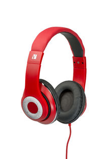 Verbatim's Over-Ear Stereo Headset - Red Headphones -